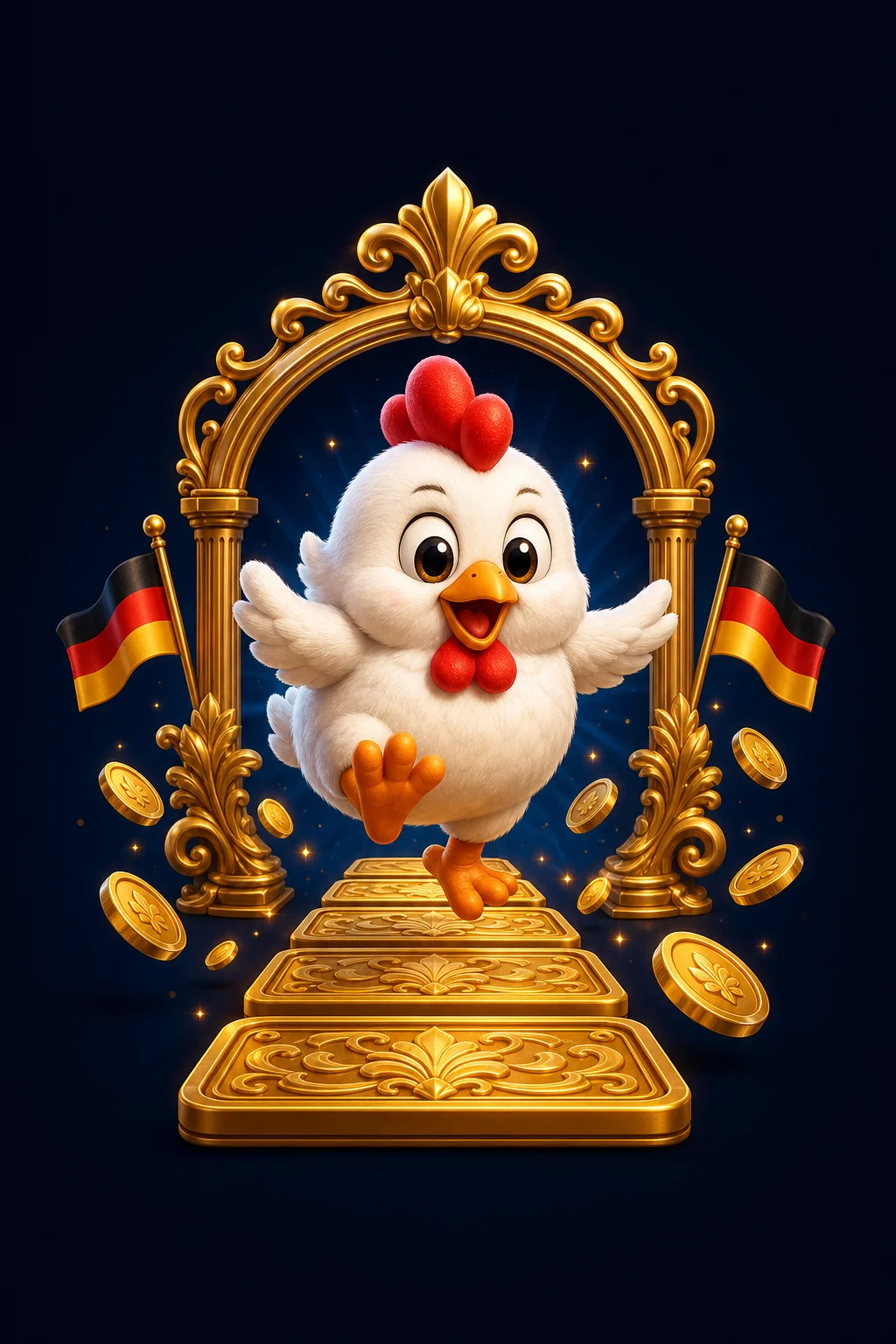 Chicken Road Screenshot - Huhn auf der Strasse mit Multiplikator x3,24 und Cash-Out-Button
