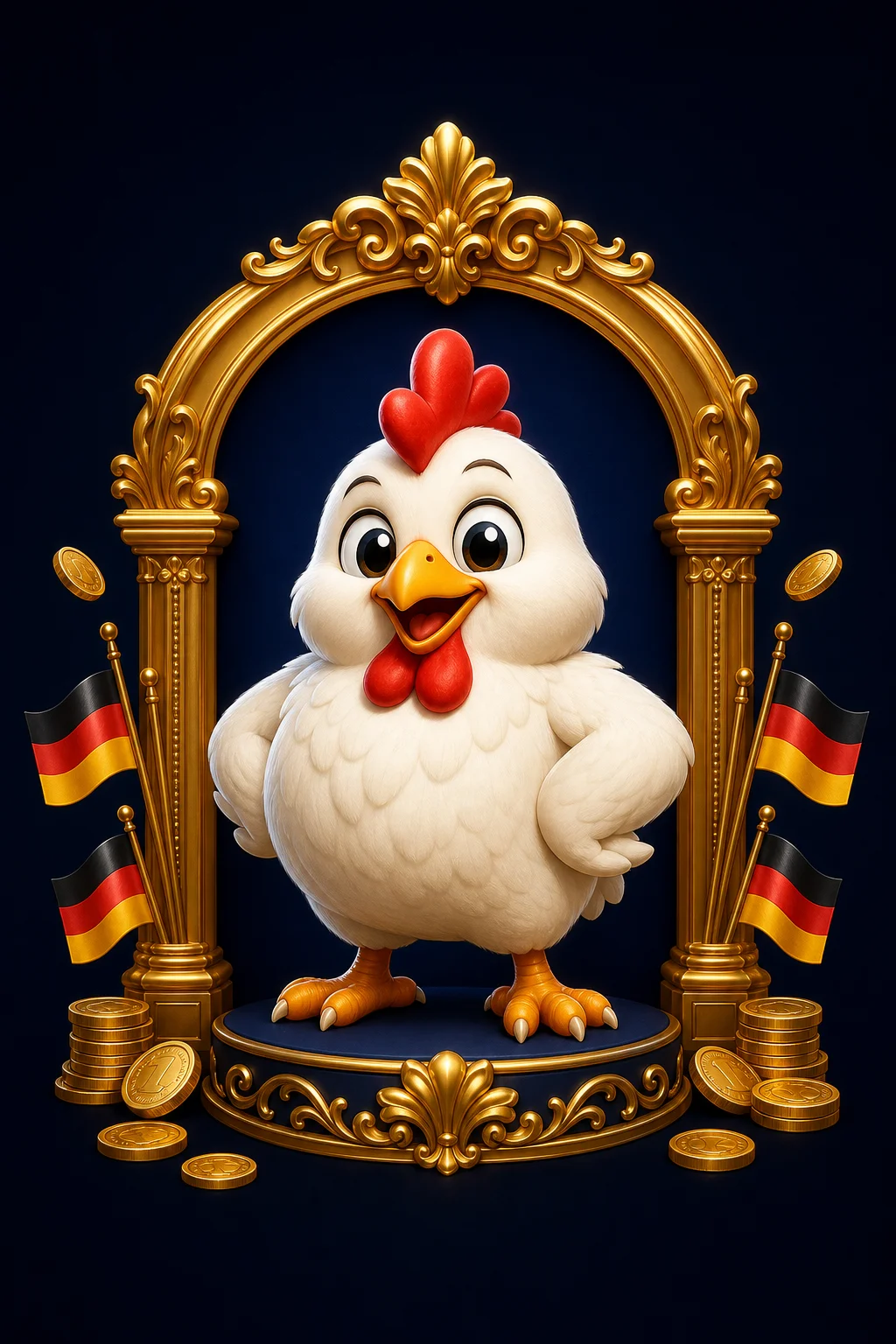 Chicken Road Spiel - Huhn überquert Strasse mit steigendem Multiplikator